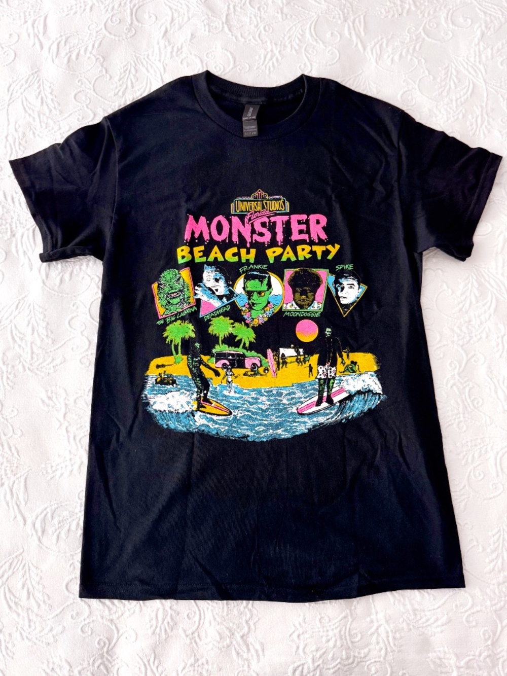 brand new universal studios florida monster beach party tee S frankenstein